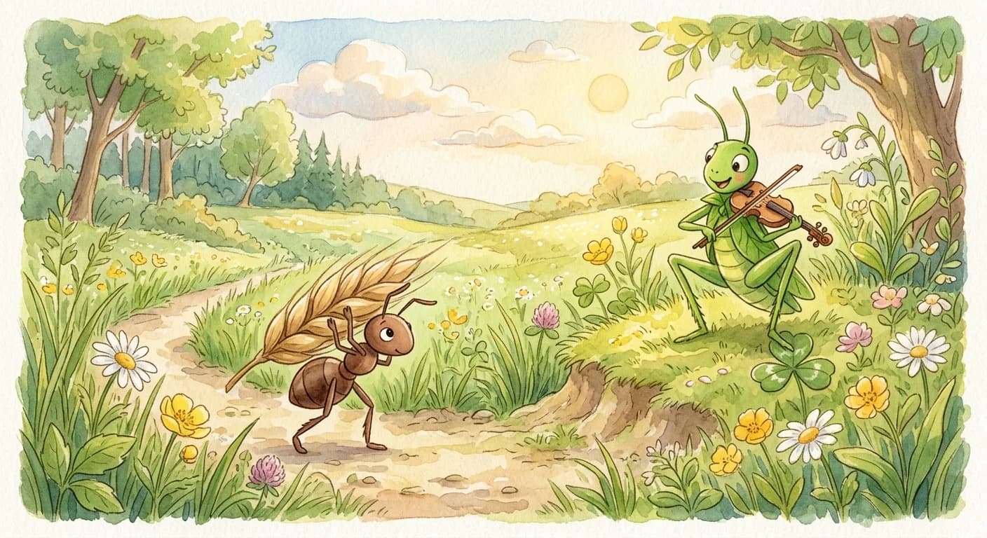 มดกับตั๊กแตน