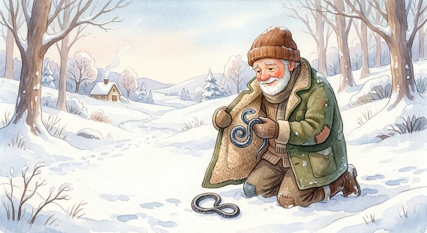 ชาวนากับงู