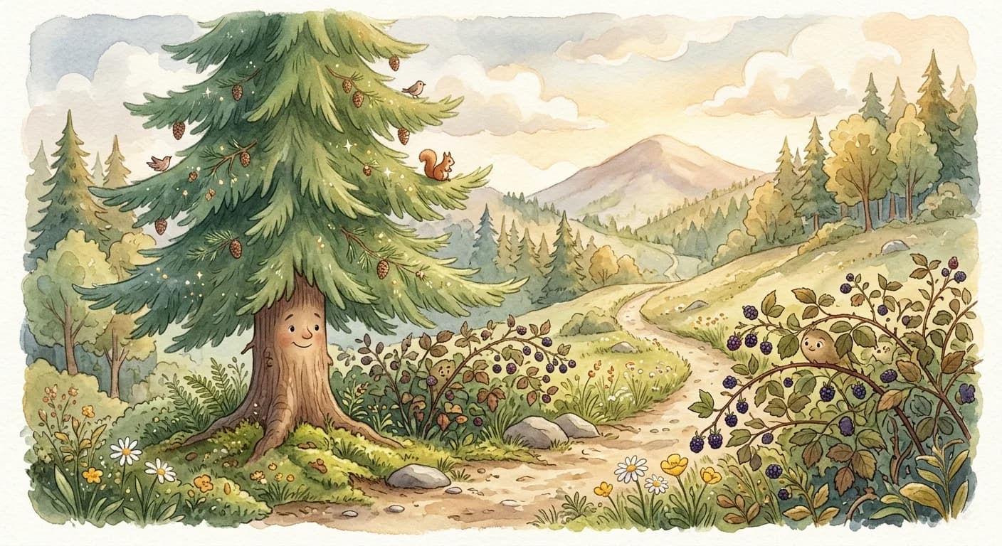 ต้นสนกับพงหนาม