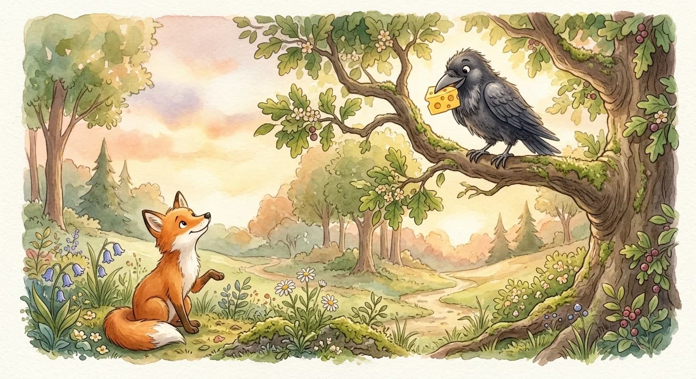 สุนัขจิ้งจอกกับกา