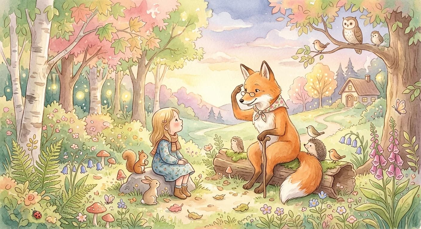 The fox answering that true beauty lies in the mind rather than the skin