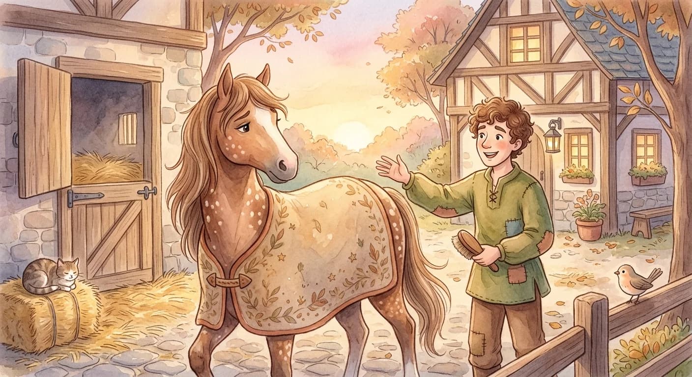 The horse turning away from the groom's false affection because empty words cannot replace real care