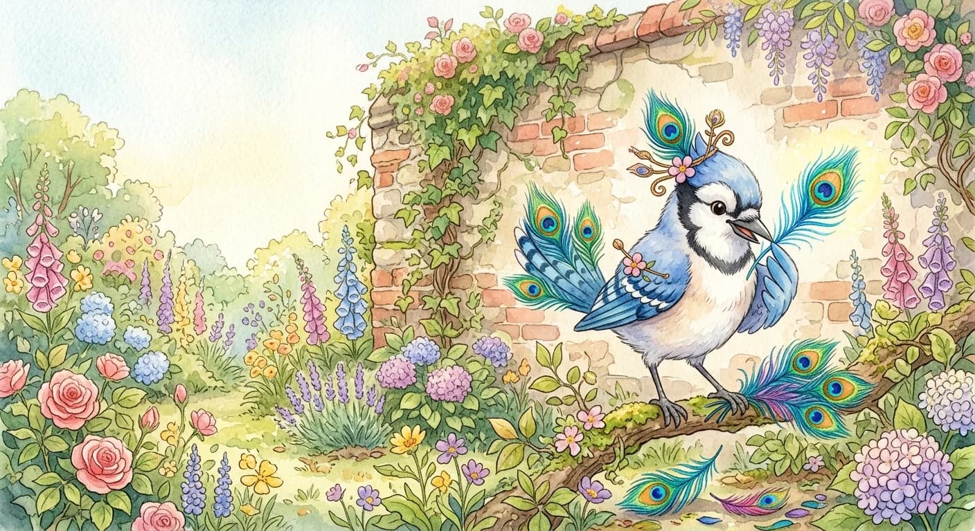 นกเจย์กับนกยูง