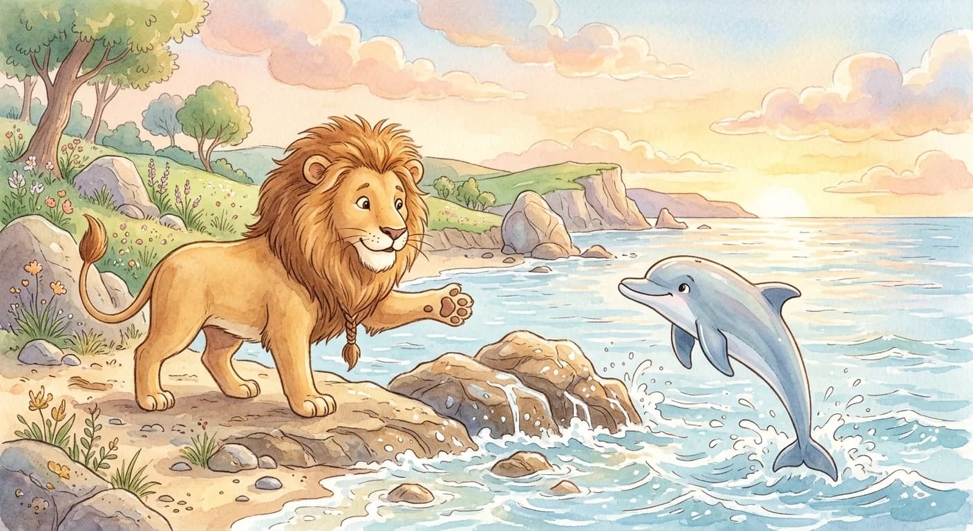 สิงโตกับปลาโลมา