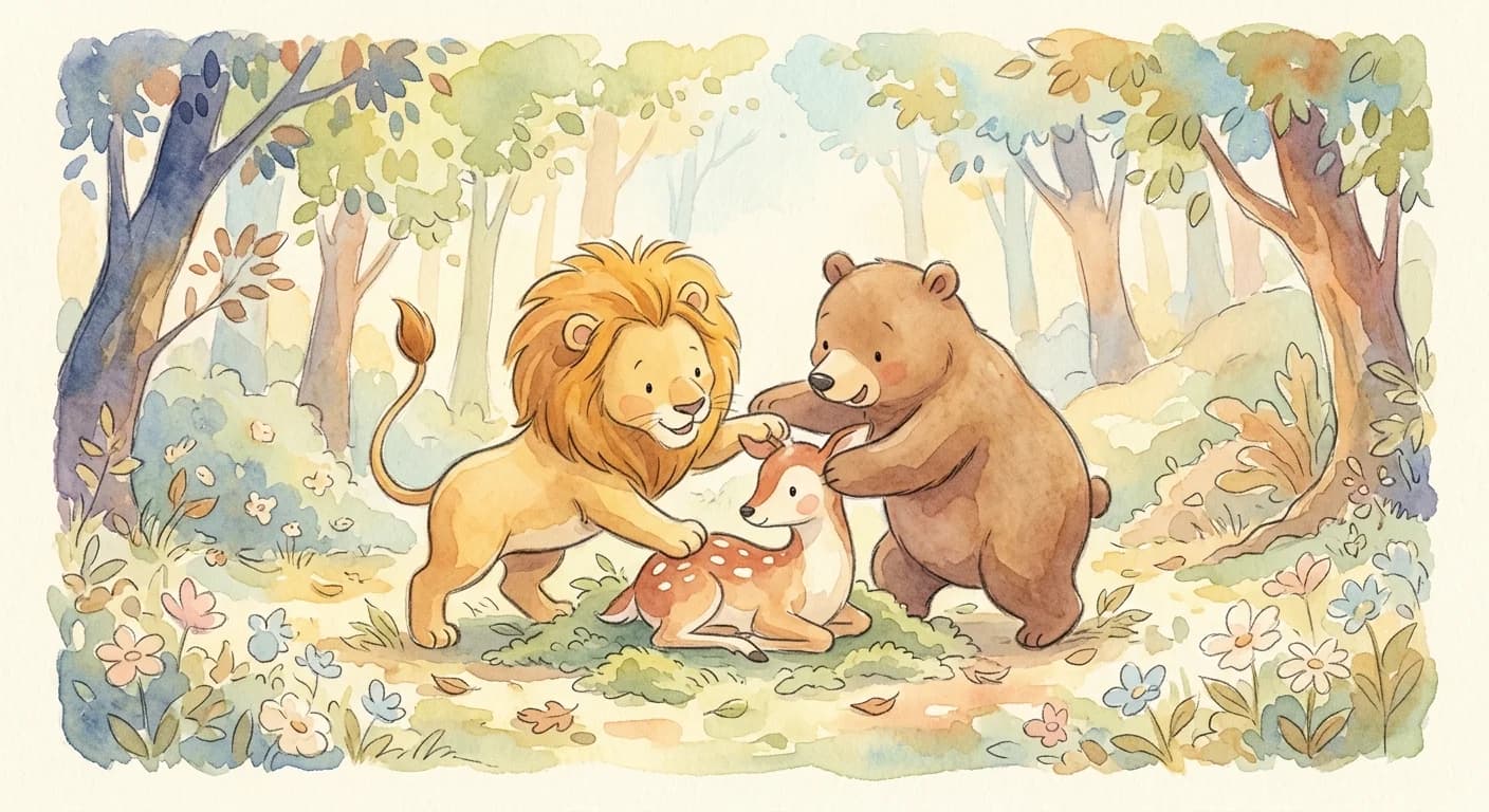 สิงโต หมี และสุนัขจิ้งจอก