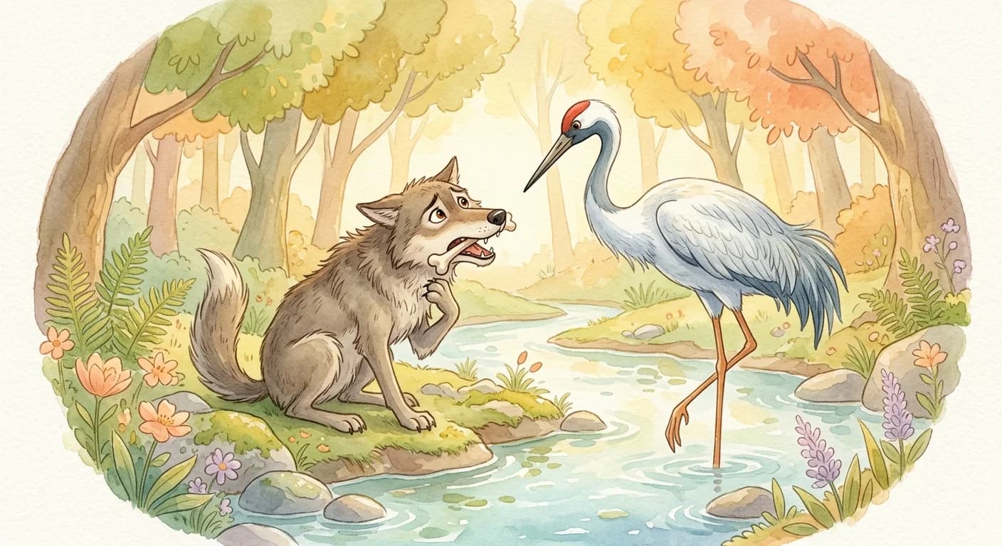 หมาป่ากับนกกระเรียน