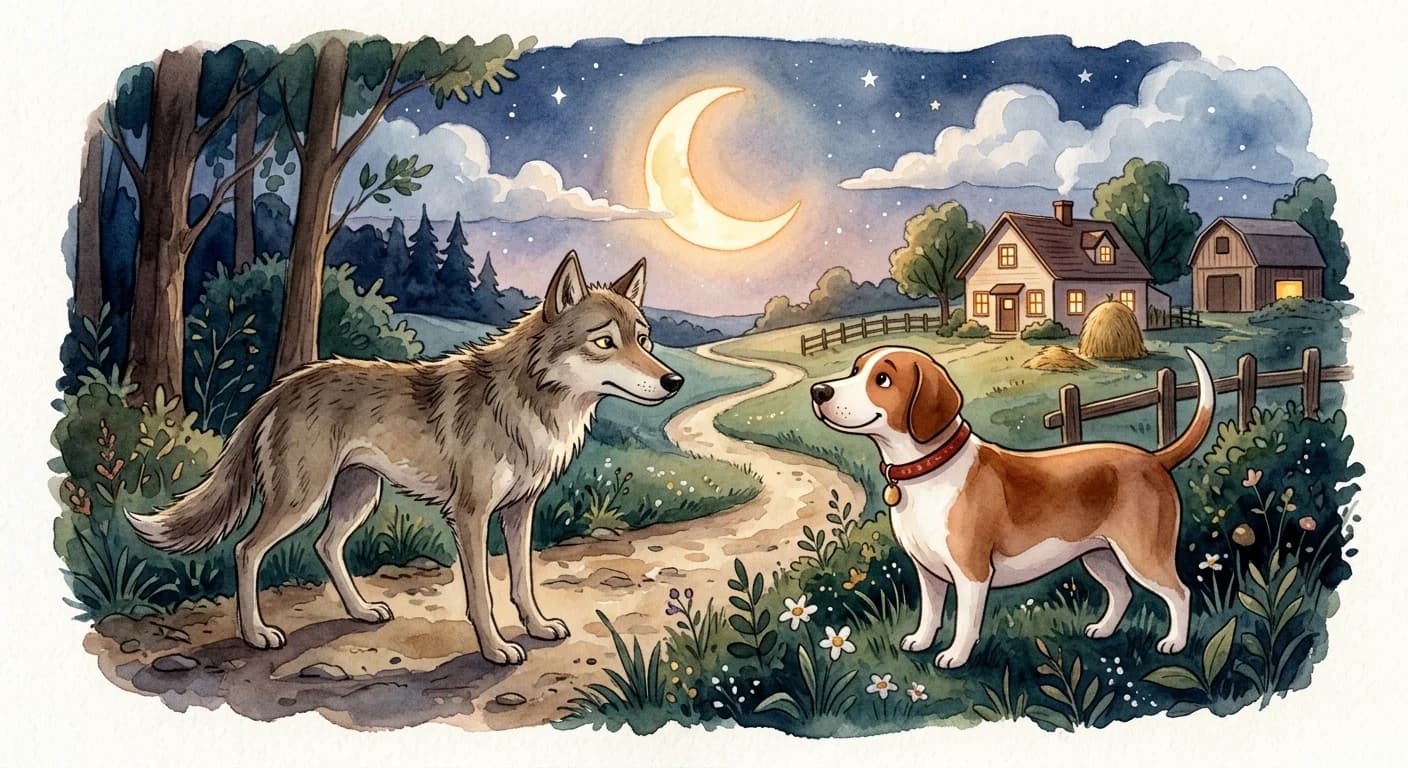 หมาป่ากับหมาเฝ้าบ้าน