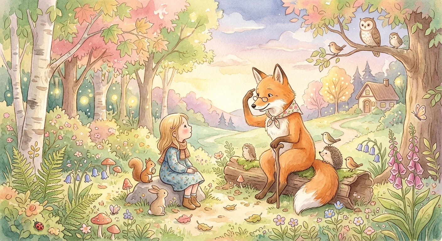 The fox answering that true beauty lies in the mind rather than the skin